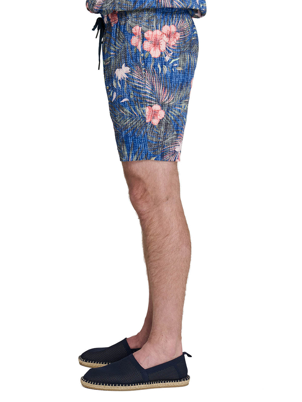 HIBISCUS SEERSUCKER SWIM TRUNKS