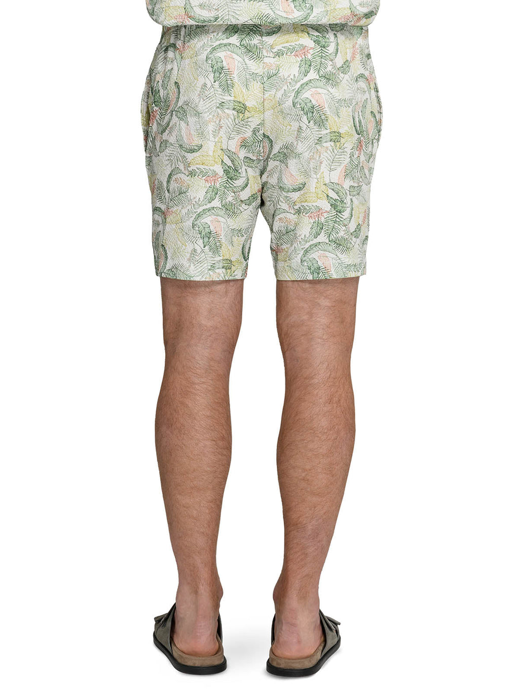 TROPICAL SEERSUCKER SWIM TRUNKS