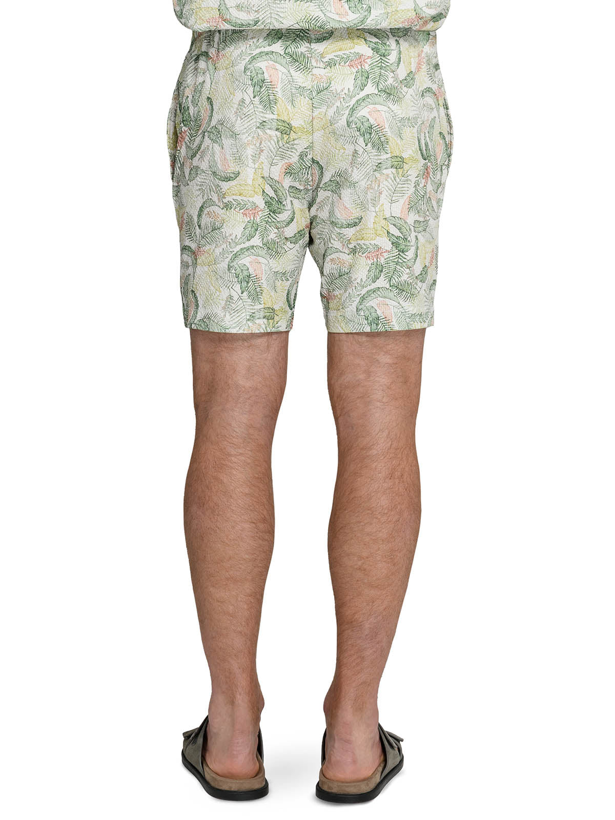 TROPICAL SEERSUCKER SWIM TRUNKS