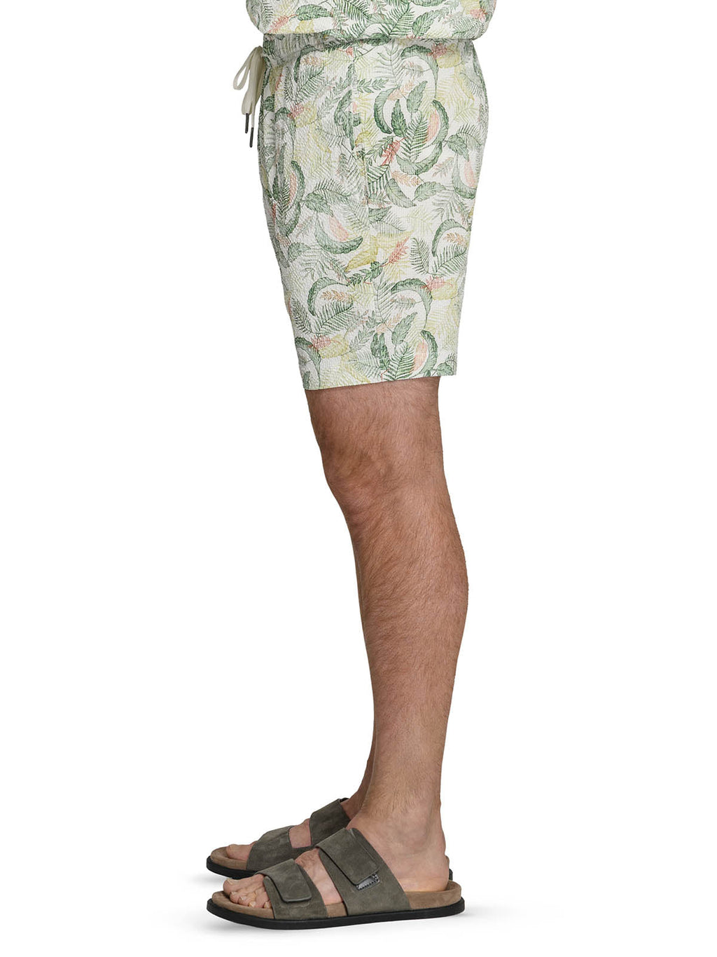 TROPICAL SEERSUCKER SWIM TRUNKS