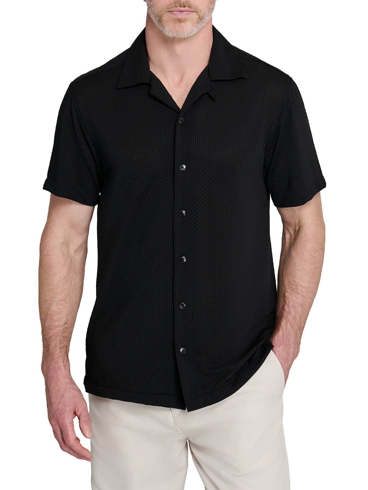 COURT CROSSHATCH CAMP SHIRT