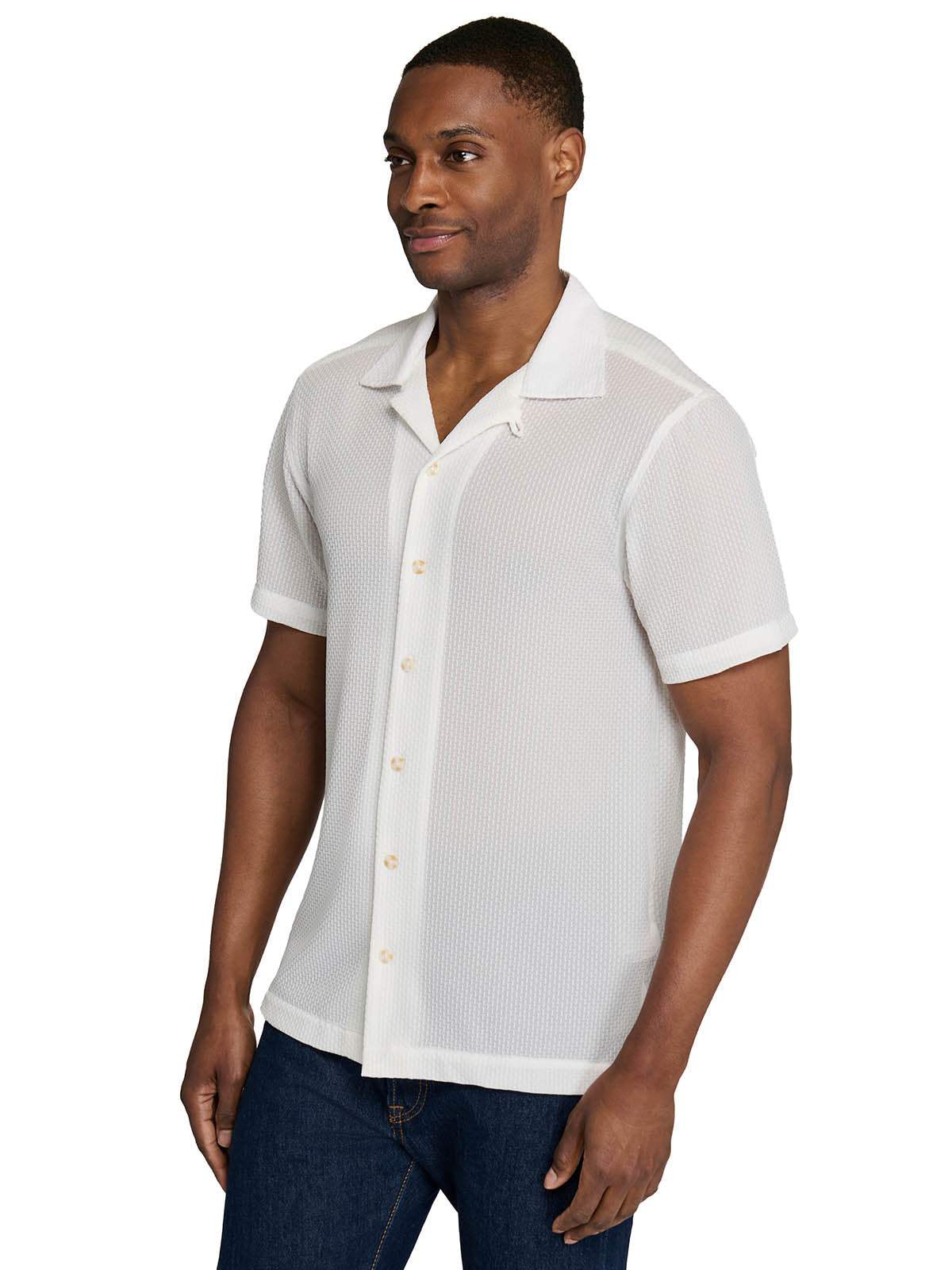 COURT CROSSHATCH CAMP SHIRT