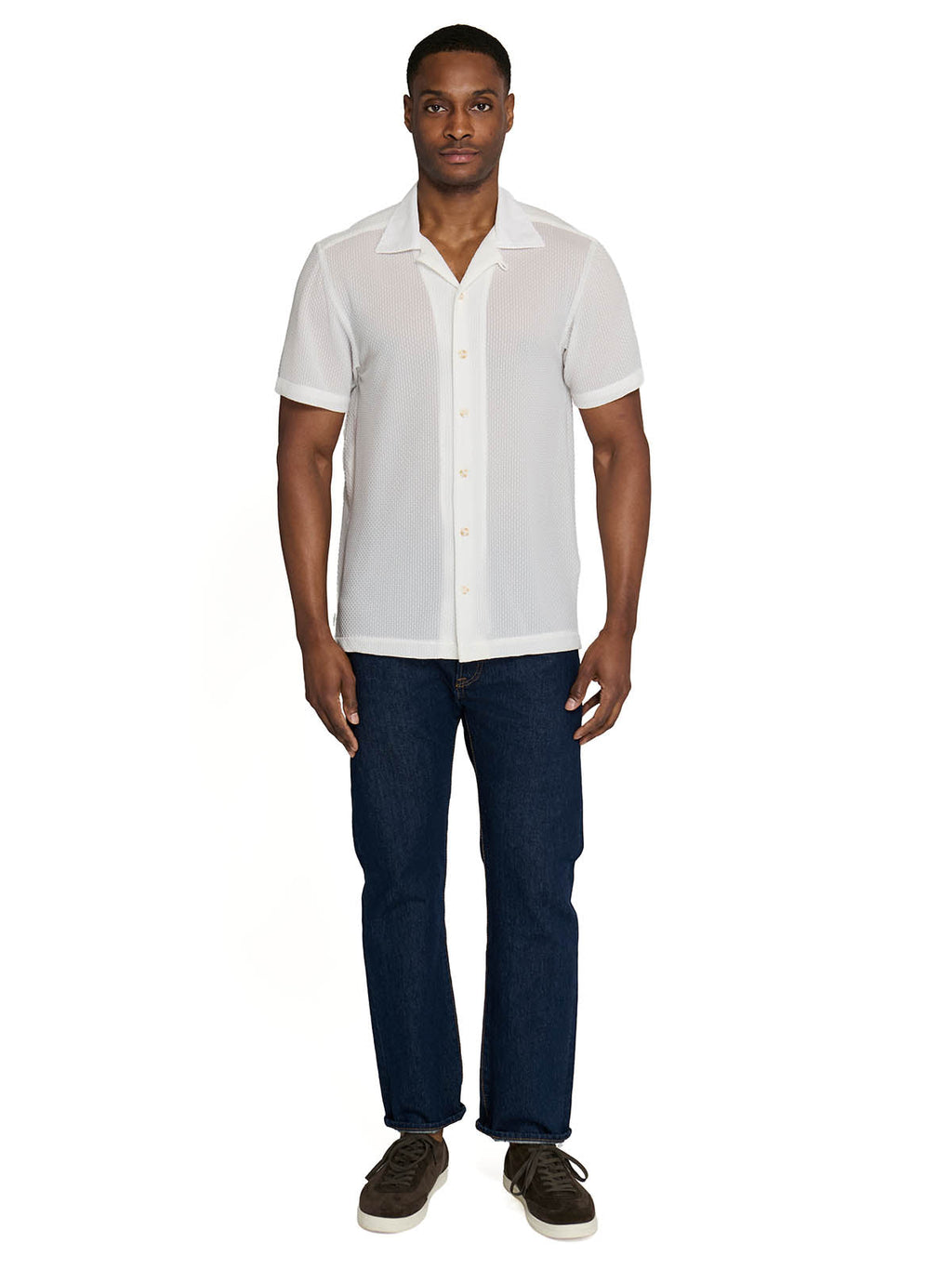 COURT CROSSHATCH CAMP SHIRT