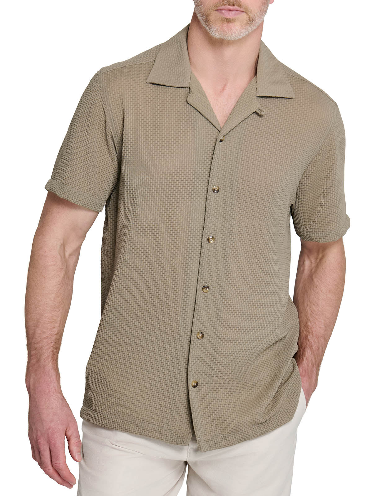 COURT CROSSHATCH CAMP SHIRT
