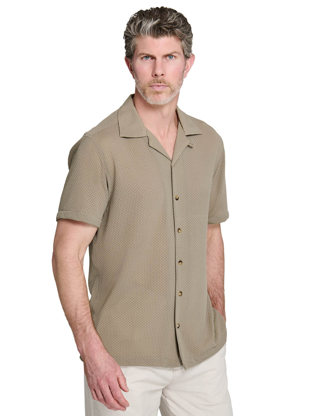 COURT CROSSHATCH CAMP SHIRT