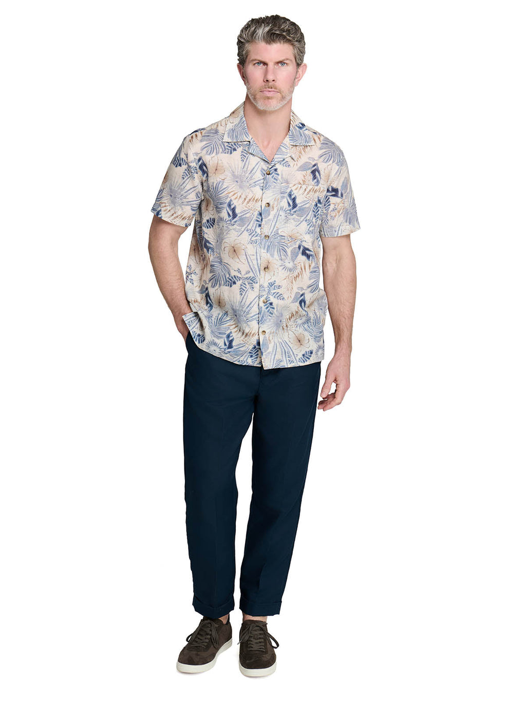 TROPICAL FRONDS CAMP SHIRT
