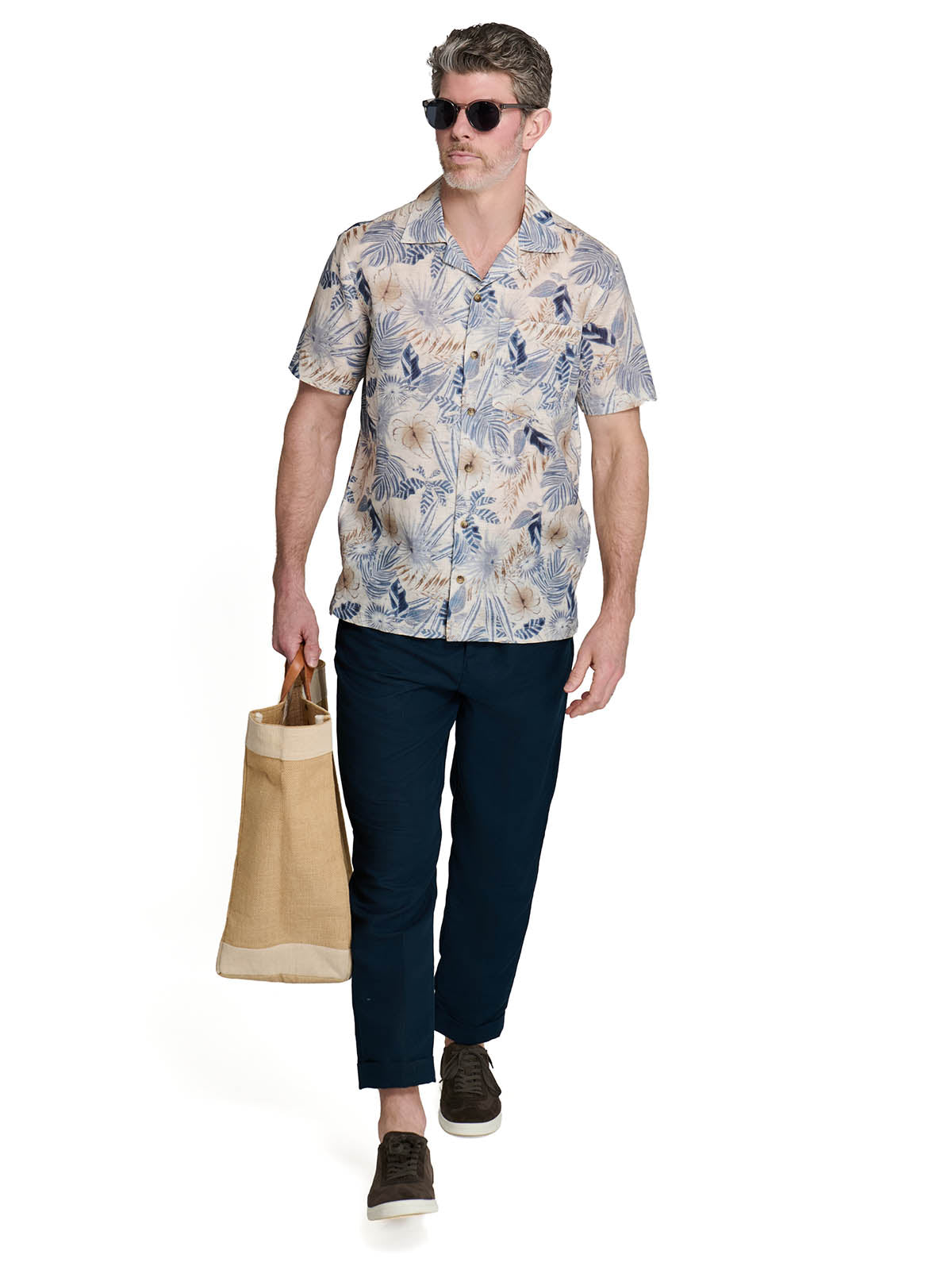 TROPICAL FRONDS CAMP SHIRT