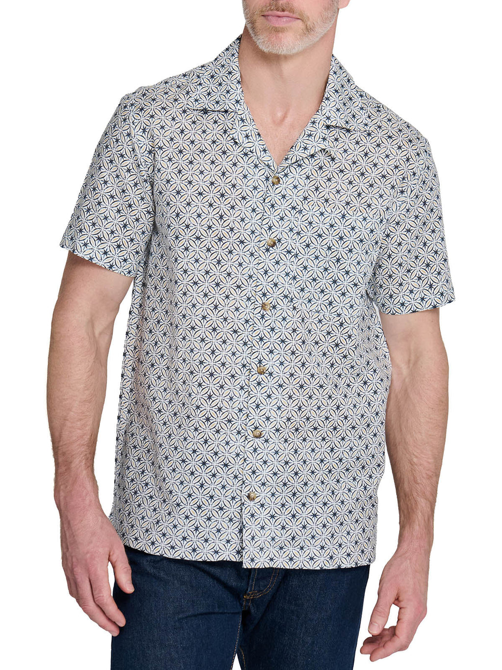 STARBURST TRELLIS CAMP SHIRT