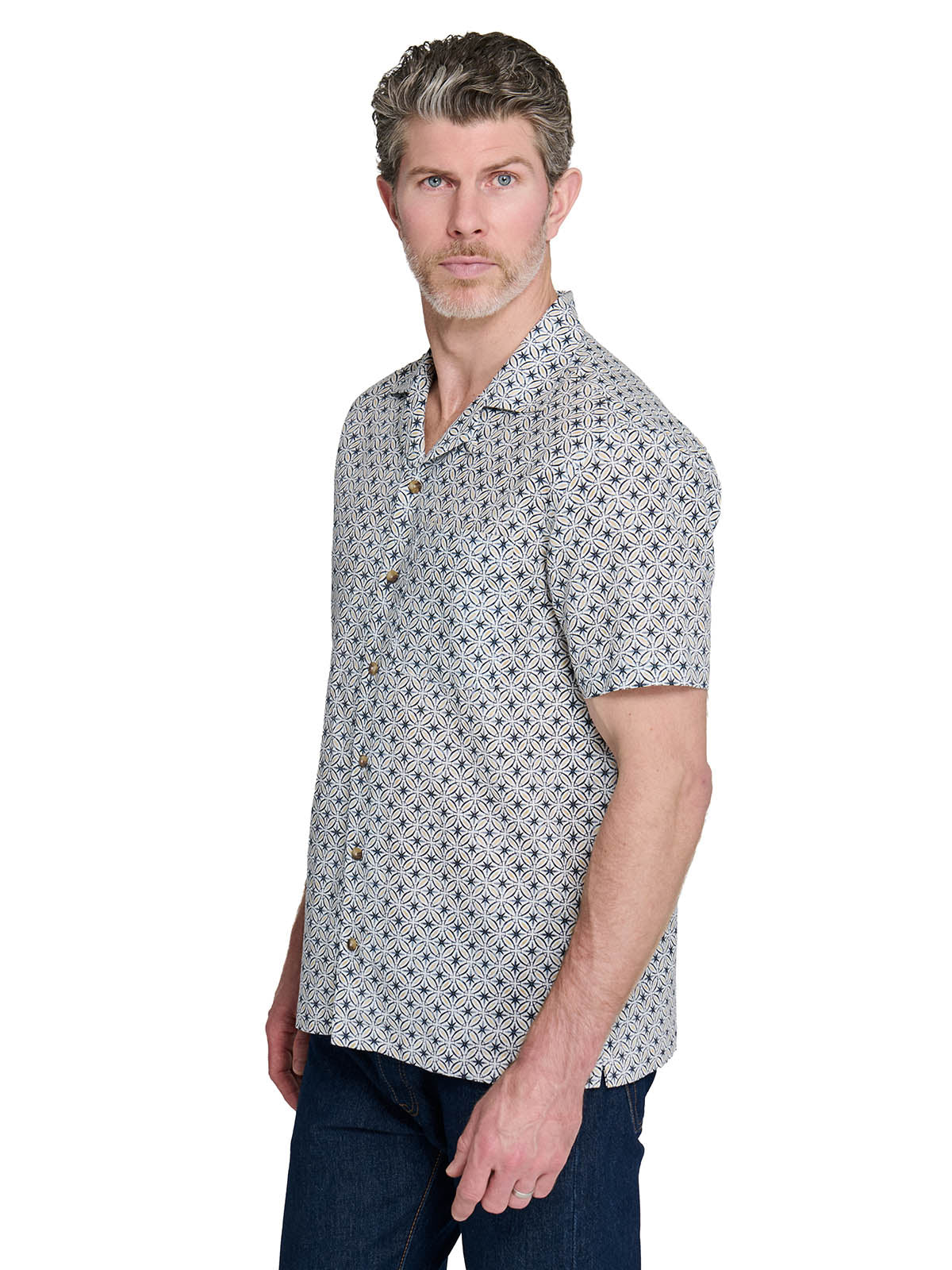STARBURST TRELLIS CAMP SHIRT
