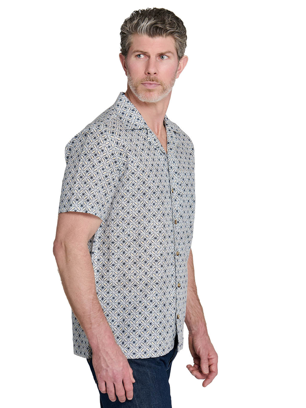 STARBURST TRELLIS CAMP SHIRT