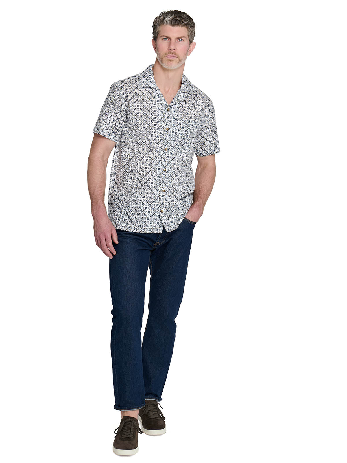 STARBURST TRELLIS CAMP SHIRT