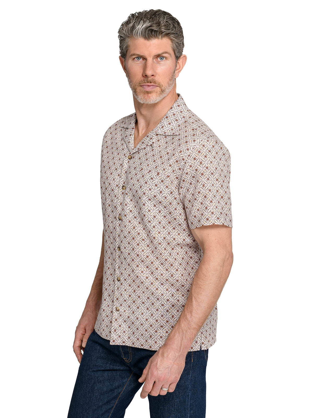 STARBURST TRELLIS CAMP SHIRT