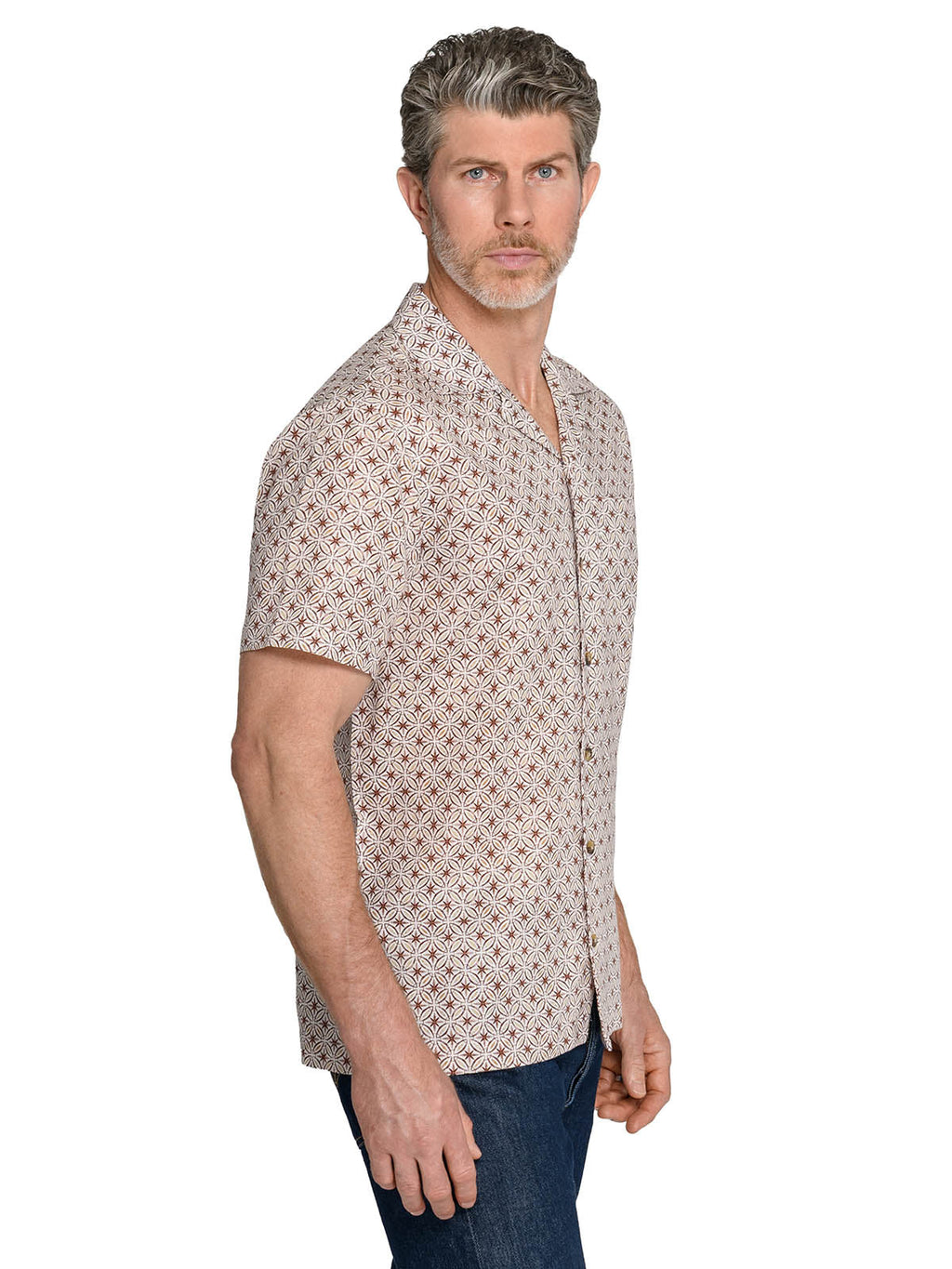 STARBURST TRELLIS CAMP SHIRT