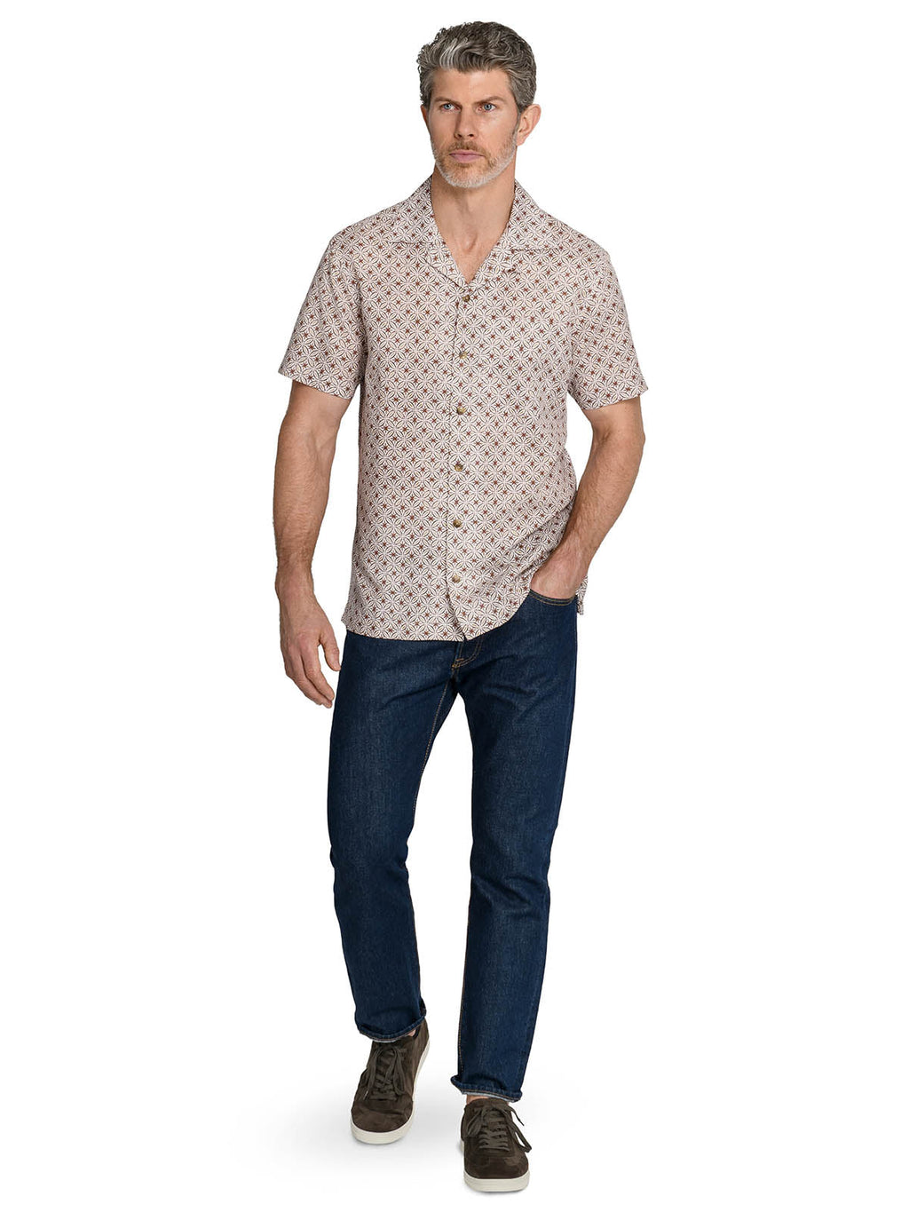 STARBURST TRELLIS CAMP SHIRT