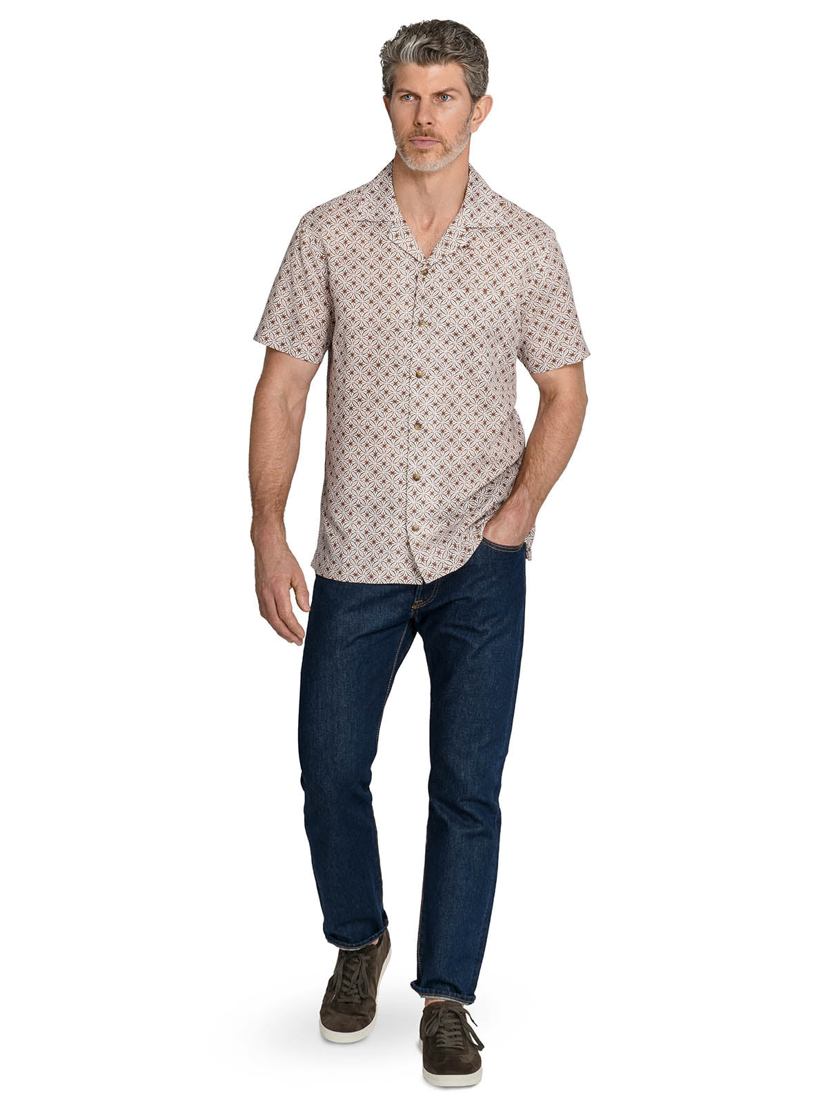 STARBURST TRELLIS CAMP SHIRT