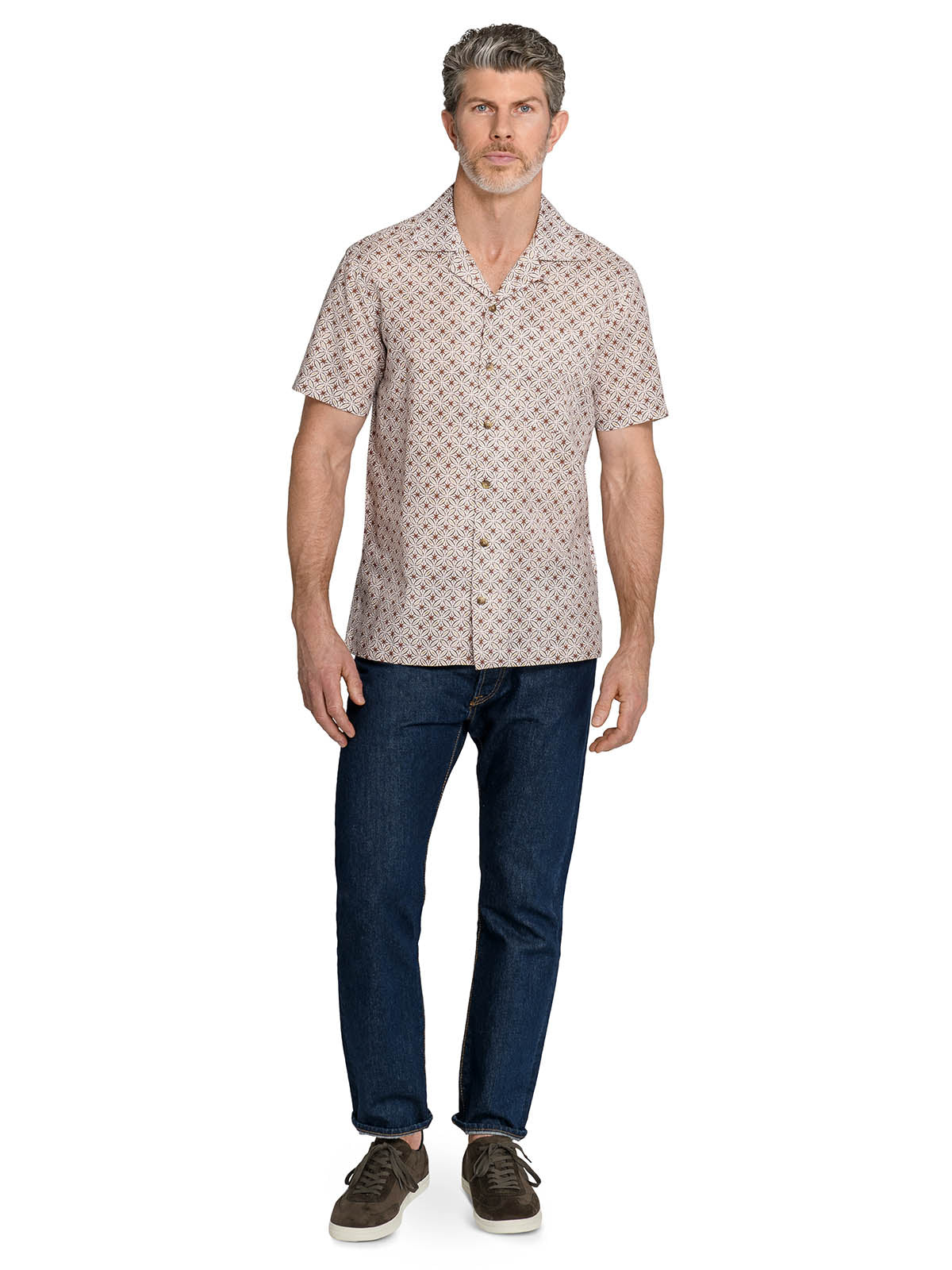 STARBURST TRELLIS CAMP SHIRT
