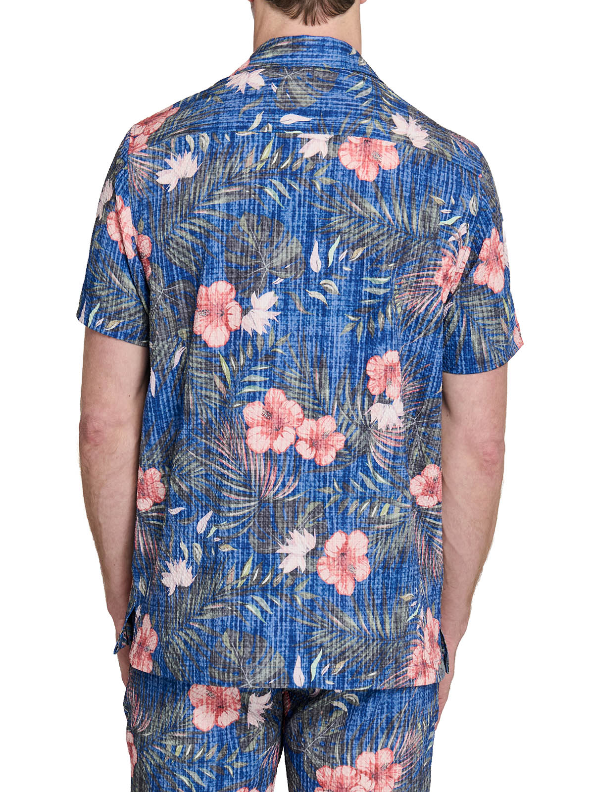 HIBISCUS SEERSUCKER CAMP SHIRT