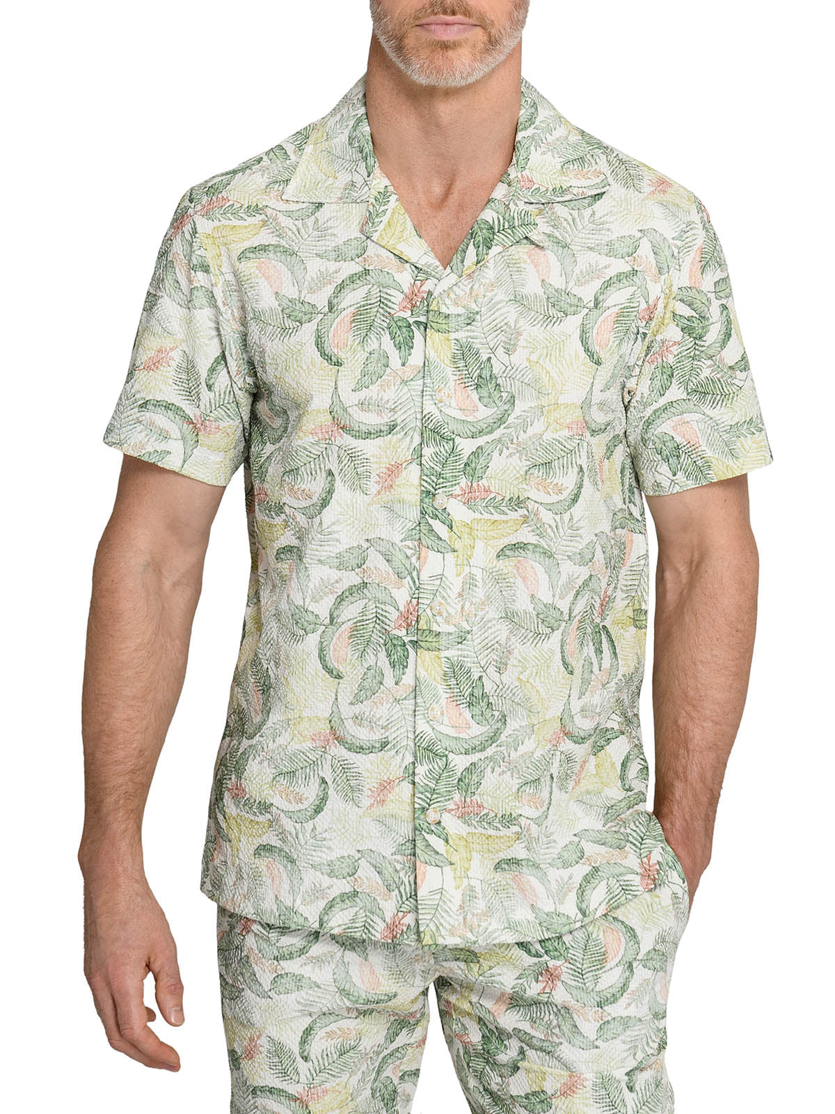 TROPICAL SEERSUCKER CAMP SHIRT