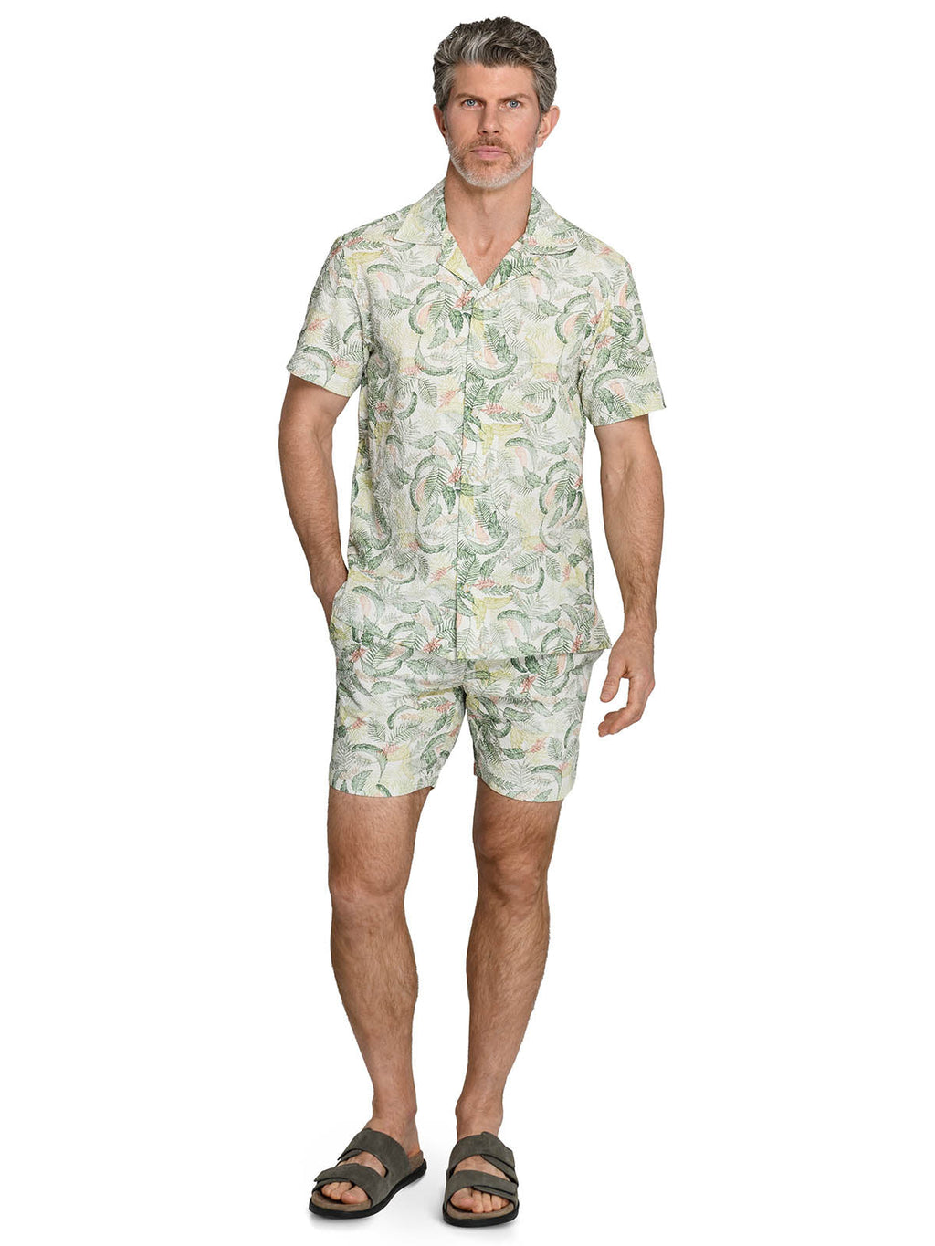 TROPICAL SEERSUCKER CAMP SHIRT