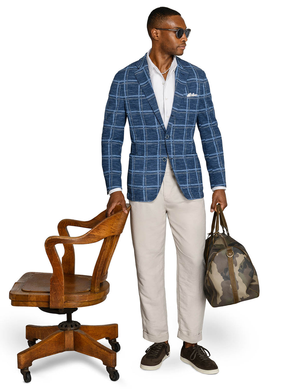 MACON WINDOWPANE TEXTURE BLAZER