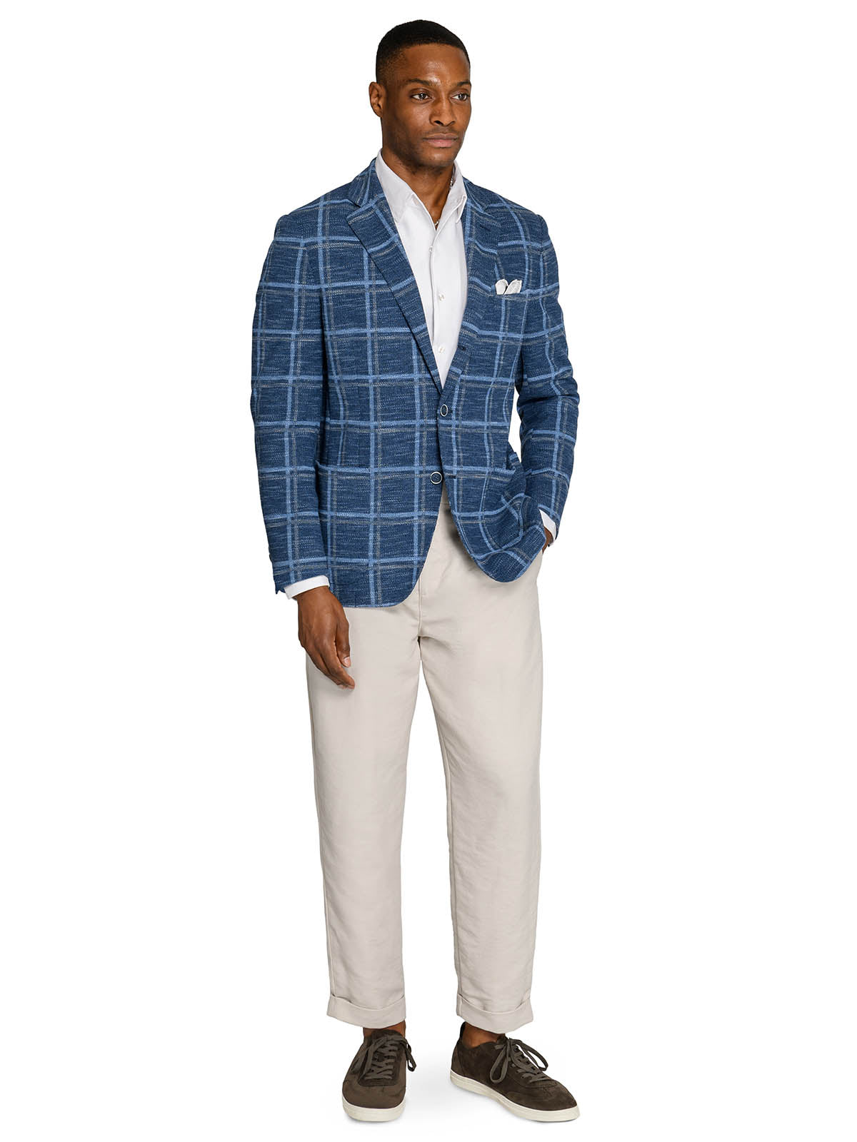 MACON WINDOWPANE TEXTURE BLAZER