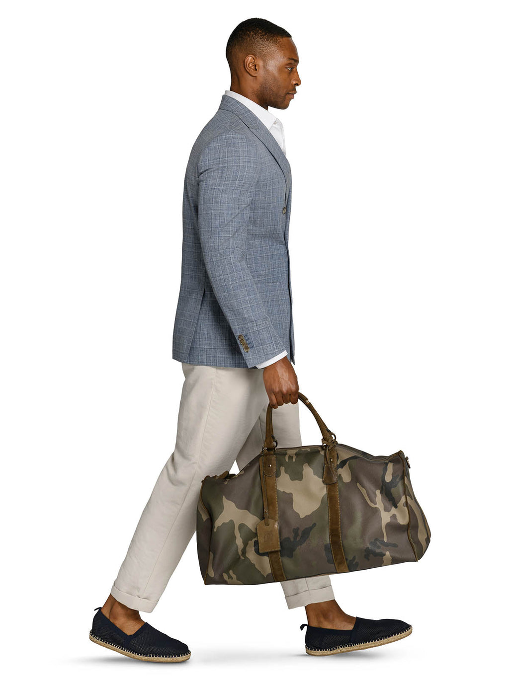 DOUGLAS DOUBLE BREASTED PLAID BLAZER